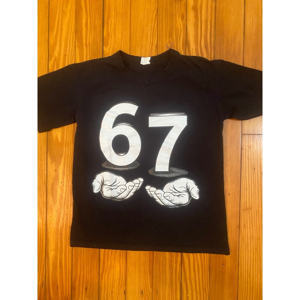 Digiprint Apparel‎ Kids 67 Graphic T-Shirt Black Premium Ring Spun Cotton Size M